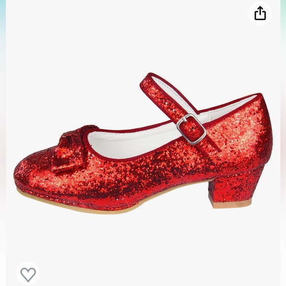 Wizard of Oz girl’s ruby red glitter shoes - Picture 2 of 5